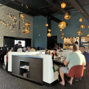 people sitting at tables