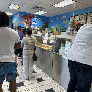 customers waiting in line
