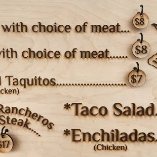 Nachos, Taco Salad, and Enchiladas