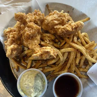Battered Chicken Tenders w/ hand cut fries