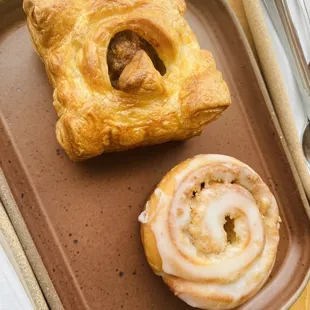 Sausage roll and cardamom roll. Yums!