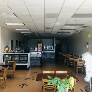 the inside of a restaurant