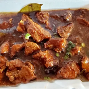 A tasty and saucy pork adobo