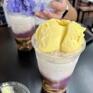 Ube &amp; mango ice cream halo halos