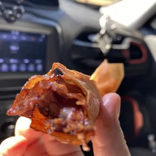 Turon! What's the filling? I'll tell you what's it filled with fried lumpia wrapper soaked in oil!  gross!