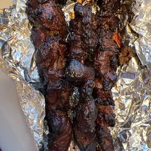 Garbage it goes waste of money . never I recommend the pork stick no flavor over cooked black ass burnt meat