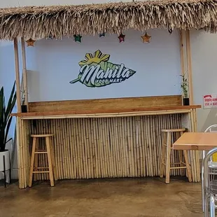 the inside of a restaurant