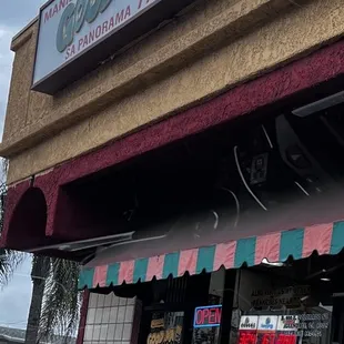 the front of the restaurant