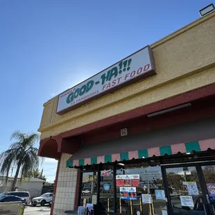 the front of the restaurant