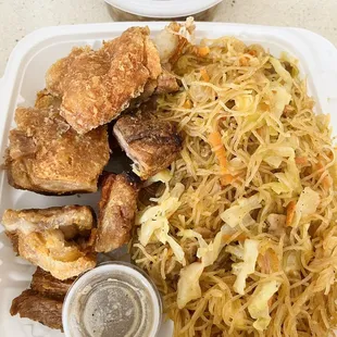 Filipino food craves - lechon kawali and pancit