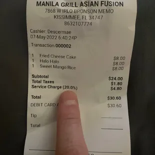 20% service charge to go? And if you dine in?