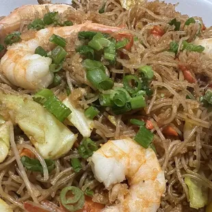 Pancit Bihon (Pan Fried Rice Noodles)