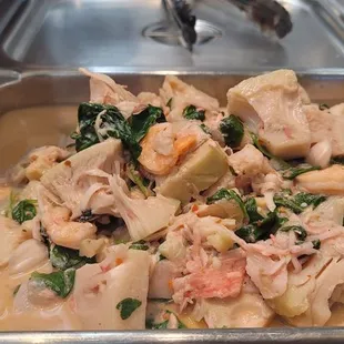 Ginataang Langka [Young Jackfruit in Coconut Cream and spinach]