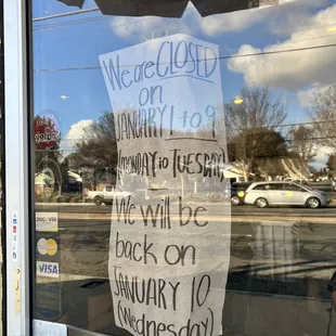 FYI- Manila Grille will be closed from January 1-9, 2024!