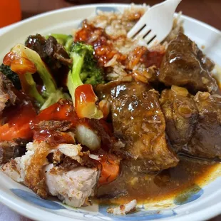 Lechon Spare ribs White rice Chopsuey