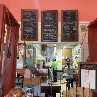 Menu behind the Golden Gate Bridge