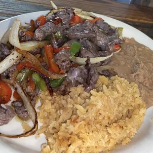 a plate of mexican food