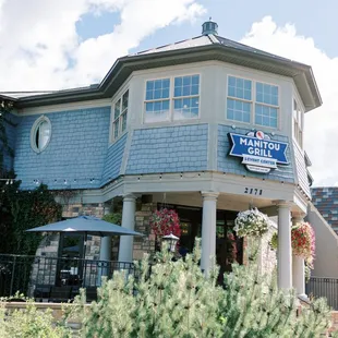 the front of the restaurant