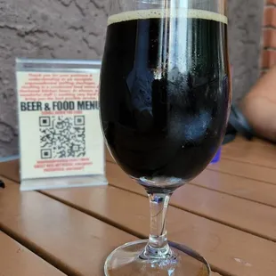 The imperial stout. Barrel aged in whisky barrels. Maybe a little too much whiskey barrel flavour.