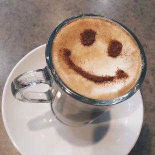 Start your day off right, with a smile from your favorite coffee shop