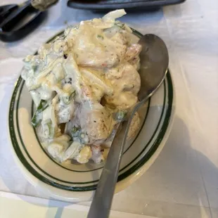 Shrimp with blu cheese