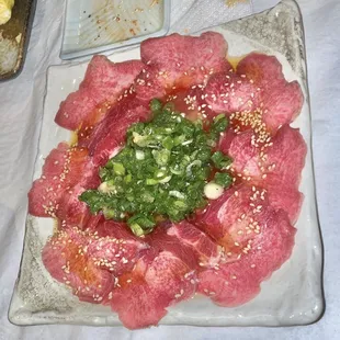 Beef Tongue with Green Onions $16