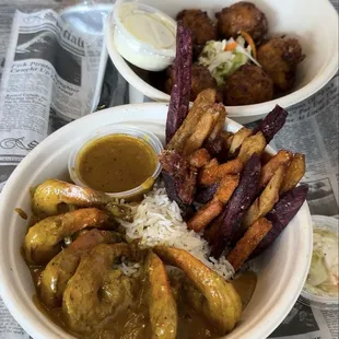 Coco loco shrimp bowl