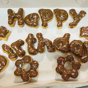 Happy birthday donuts!
