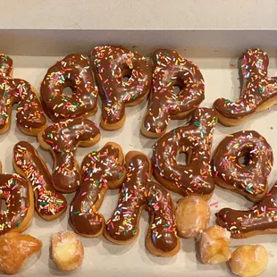 Happy birthday donuts