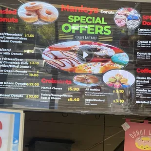 Donut menu