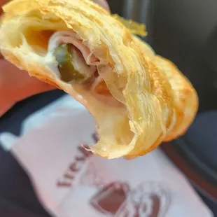 Jalapeño ham and cheese croissant