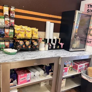 a counter in a store