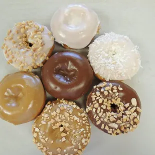 a variety of donuts