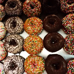 a variety of donuts
