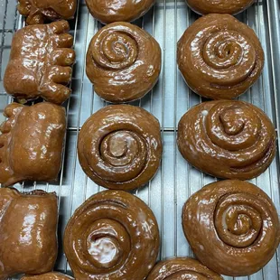 Bear claw and cinnamon roll