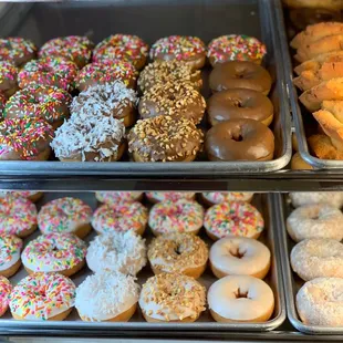a variety of donuts
