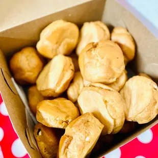 Cream puffs - the cream is the best part.