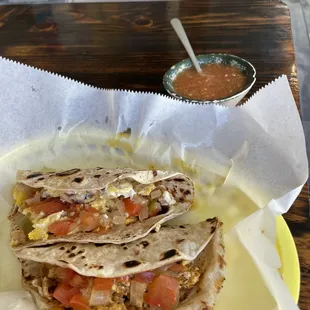 More breakfast tacos.... The salsa will change your life!