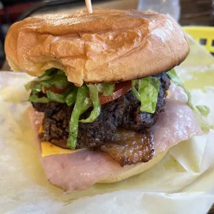 Chubby burger on a grilled bun...outstanding!