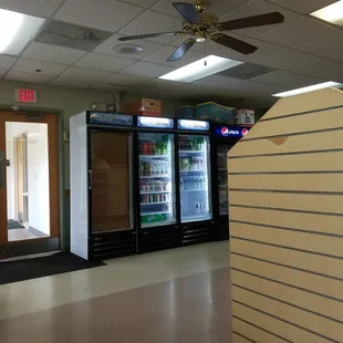 the inside of a commercial deli