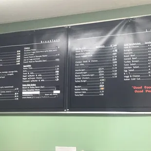 menus and prices