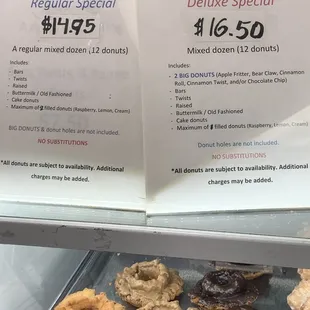 Menu pricing