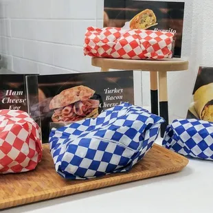 a variety of donuts on display