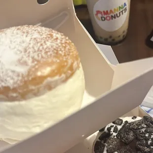 Milk Cream Donut , Brown Sugar Boba &amp; Oreo Donut