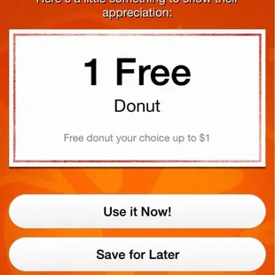 Free donut on check in!!