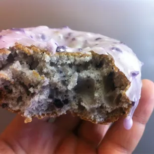 Awesome Blueberry Donuts with the blueberry icing.