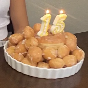 Birthday donuts are a must as well :)