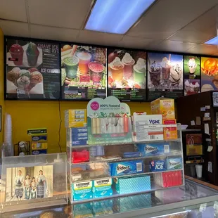 the menus of the restaurant