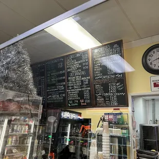 Food &amp; coffee menu