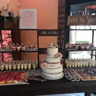 Wedding Dessert Bar, and DONUTS were the most popular!